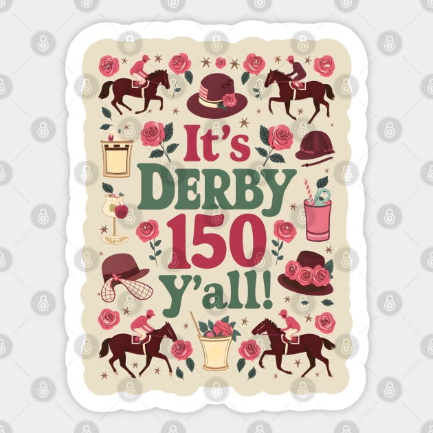 It's Derby 150 Y'all Aesthetic Sticker by Prints.Berry